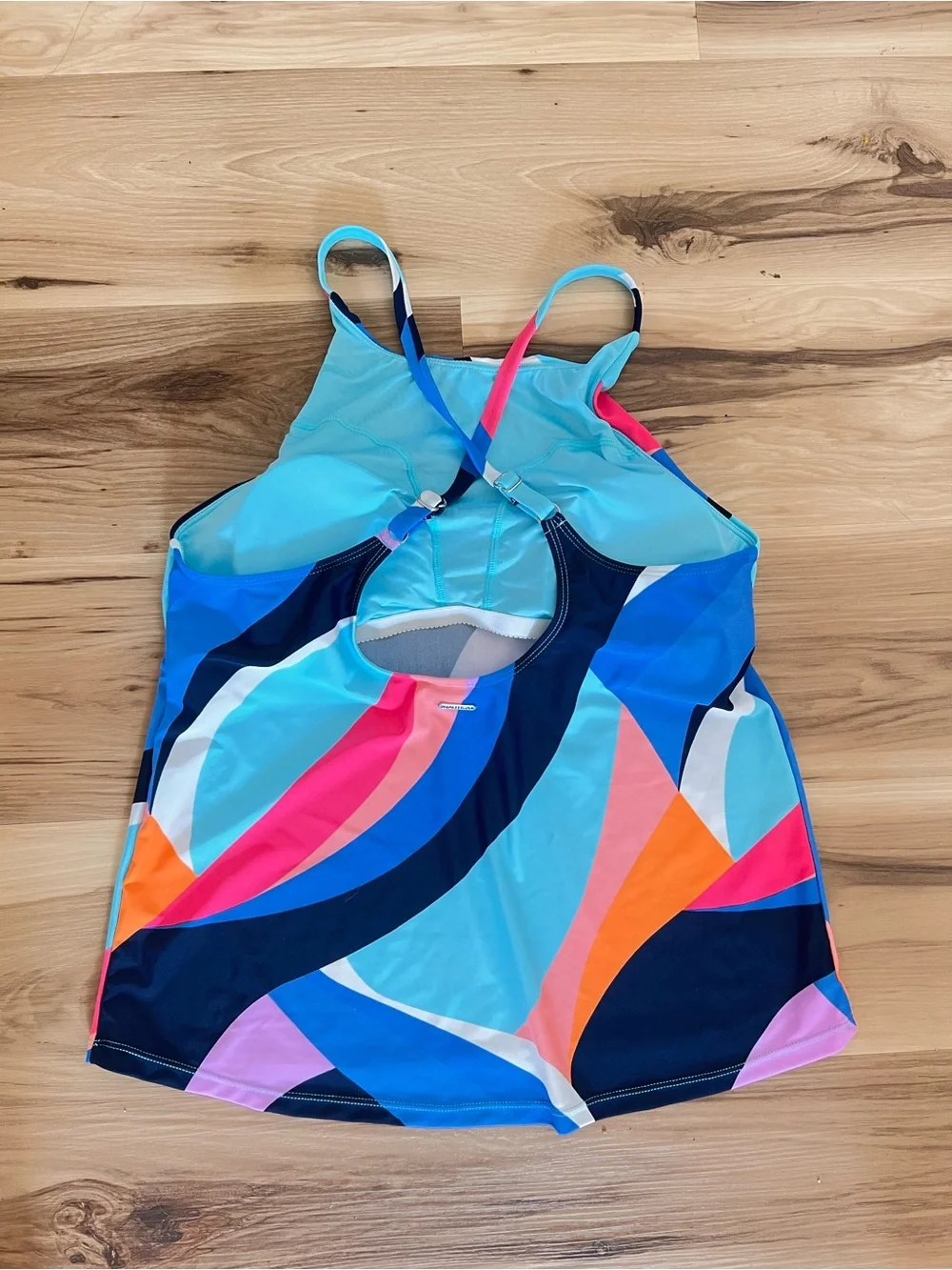 NWOT Nautica Women’s Swim Tankini Top Multicolor Racerback Size XL